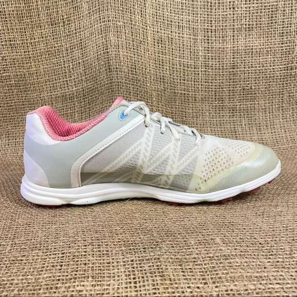 FootJoy Golf Shoes Sport  Spikeless Pink White  Size 9.5M - Picture 4 of 11